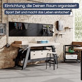 thumbnail of Werkzeugwand Metall Lochwand RUBI - 3 teilige Lochplatte | Werkzeughalter Werkzeuglochwand Werkzeugaufbewahrung 60x120x1cm Schwarz