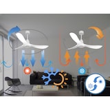 thumbnail of Ventilateur de plafond Réversible  Thermostat Wifi Moteur à courant continu Toits en pente Télécommande Hypersilence Mémoire