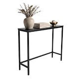 thumbnail of IvoQ Sidetable Zwart Industrieel - Smalle Wandtafel - Consoletafel met Metalen Frame - 75 x 24 x 75 cm
