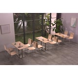 thumbnail of Besucherstuhl Oslo  | Sitzschale Eiche HPL | stapelbares Stahlgestell Konferenzstuhl