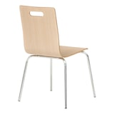 thumbnail of Besucherstuhl Oslo 20er Set | Sitzschale Eiche HPL | stapelbares Stahlgestell Konferenzstuhl