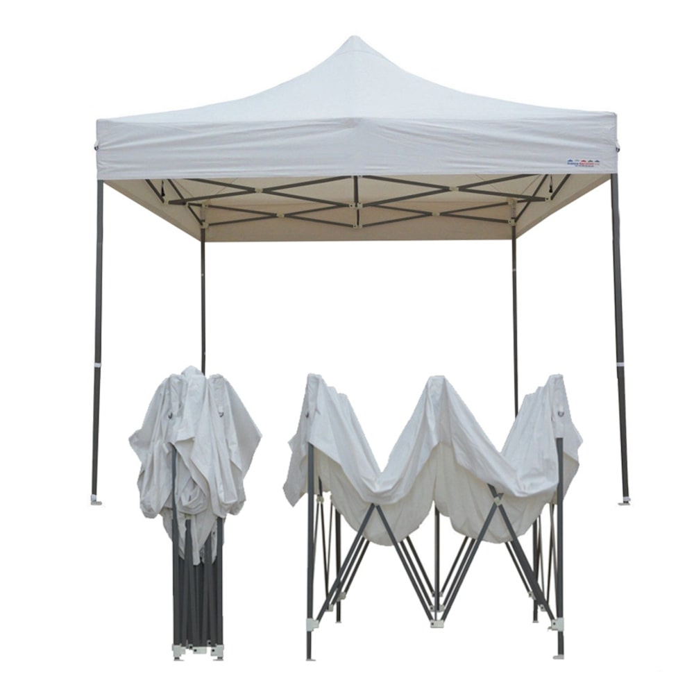 Tente pliante 3x3m - acier 31mm/polyester 320g - blanc - FRANCE-BARNUMS