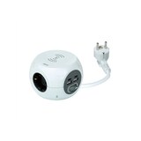 thumbnail of Combiball, carga inalámbrica + 3 tomas (2pt+t) + 2 usb a + 2 usb c, blanca