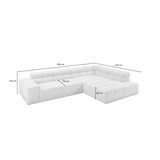thumbnail of KAWOLA Sofa NEVADA Ecksofa Feincord silber mit motorischem Sitzvorzug Recamiere rechts