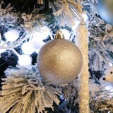 thumbnail of WellHome - Set mit 100 silbernen Weihnachtskugeln in PET-Röhren mit verschiedenen Designs und Oberflächen