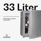 thumbnail of Happy Hour 33 Minibar 33L 5-15°C EEK G 25dB LED-Licht Silber