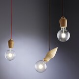 thumbnail of Portalámparas Madera Pajaro