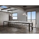 thumbnail of Ausziehbarer Tisch 90x160/420 cm Tecno Evolution Gestell Weiß Esche Anthrazit