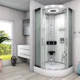 thumbnail of Dampfdusche Duschkabine Sauna Dusche D58-20M3-EC 100x100 cm mit 2K Scheiben Versiegelung