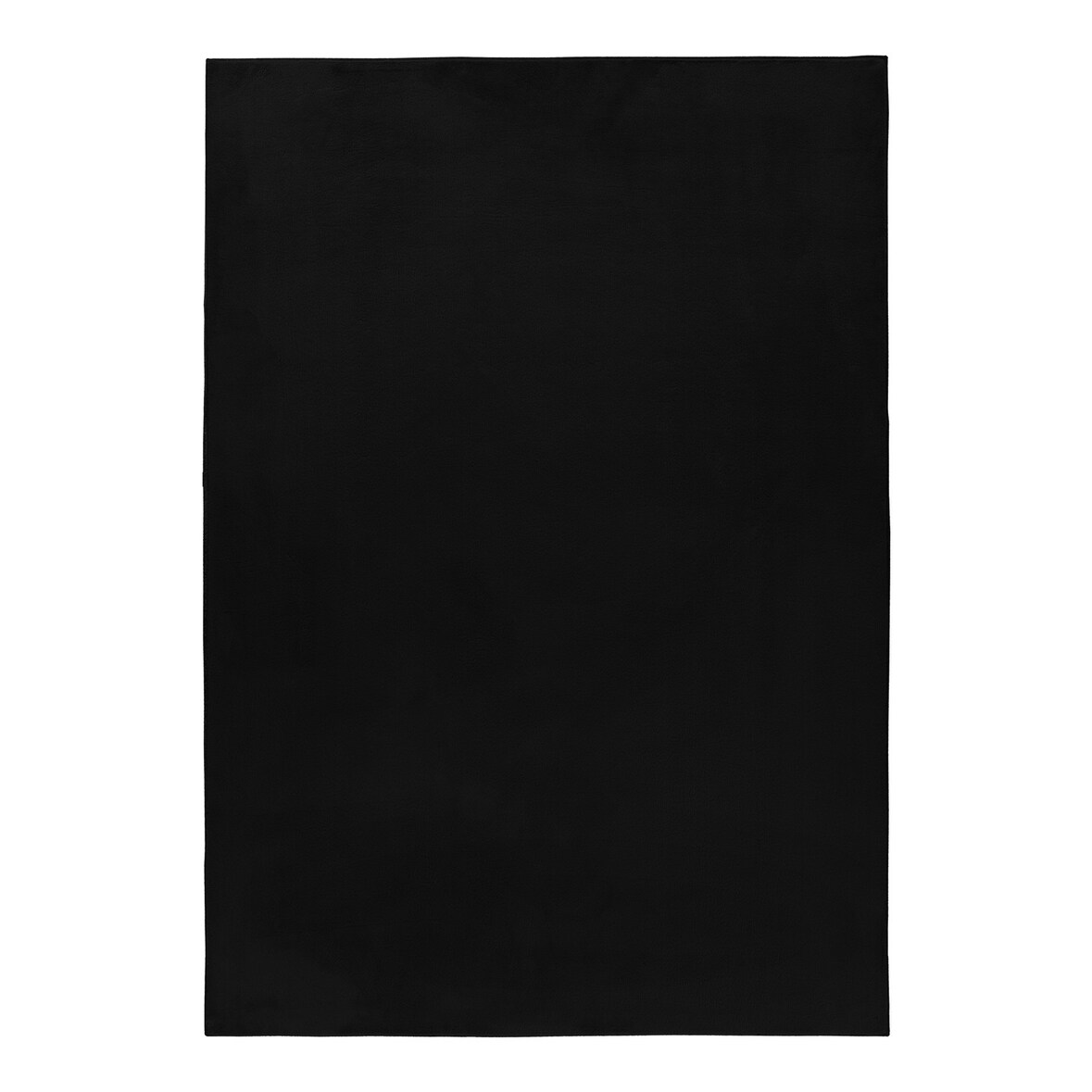 Teppich Wohnzimmer Einfarbig Pflegeleicht Waschbar Strapazierfähig Schlafzimmer OEKO-TEX Schwarz 140x200 cm – NECKAR von Kadima Design