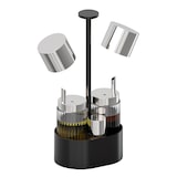 thumbnail of APS Menage THE GRID – zwart gepoedercoat roestvrij staal, 14,5 x 10,5 cm, hoogte 30 cm, meubelvriendelijke onderzijde