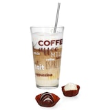 thumbnail of 48er Set CANDY Latte Macchiato Gläser mit Schrift-Dekor 380ml