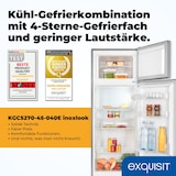 thumbnail of Exquisit Kühl-Gefrierkombination, Kühlschrank mit Gefrierfach, 4-Sterne-Gefrieren, 206 Liter, KGC5270-45-040E inoxlook