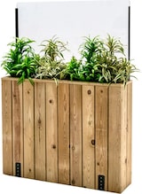 thumbnail of Jardinera de Madera Separador de Terrazas con Anclaje al Suelo 100 x 24x 80 cm más Cortavientos 60 cm