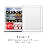 thumbnail of Beersafe XL Crystal White Kühlschrank 60 Liter 4 Böden Panoramaglastür Edelstahl Weiß