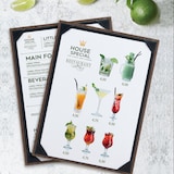 thumbnail of Securit® porte-menu gamme noyer - Panneau en bois avec coins en PU