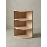 thumbnail of Eckregal `Nidda`: Modern, 3 Fächer, runde Front, Melaminharz-Beschichtung, schneller Aufbau. Beige, 30x30x60 cm | Kadima Design