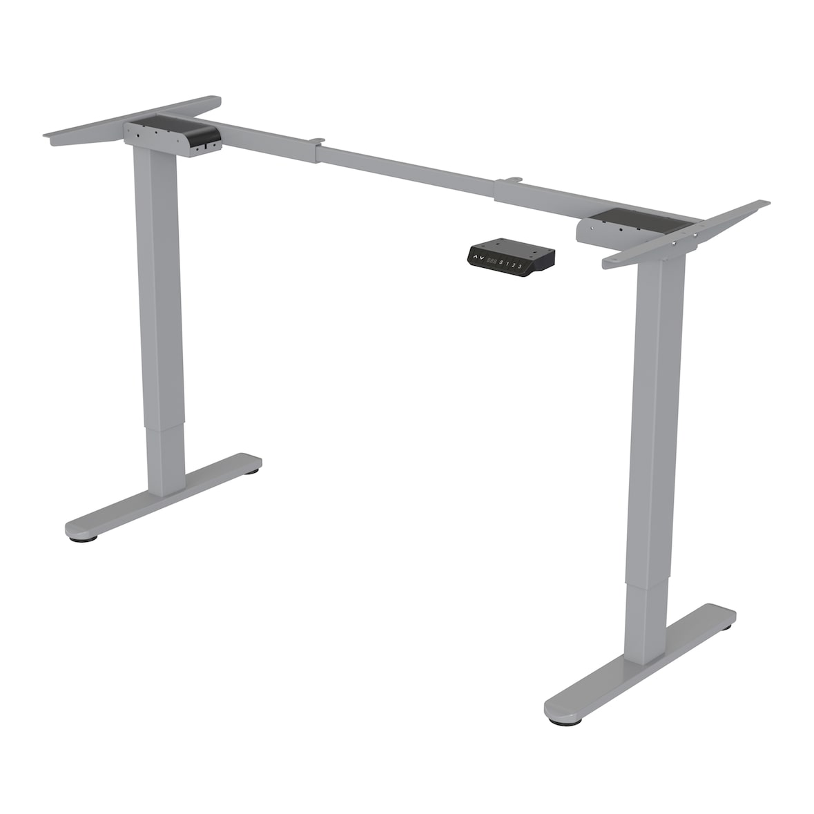 SVITA DOBON Schreibtisch-Gestell elektrisch für Tischplatte höhenverstellbare Tischbeine Memory-Funktion Doppel-Motor Metall Grau