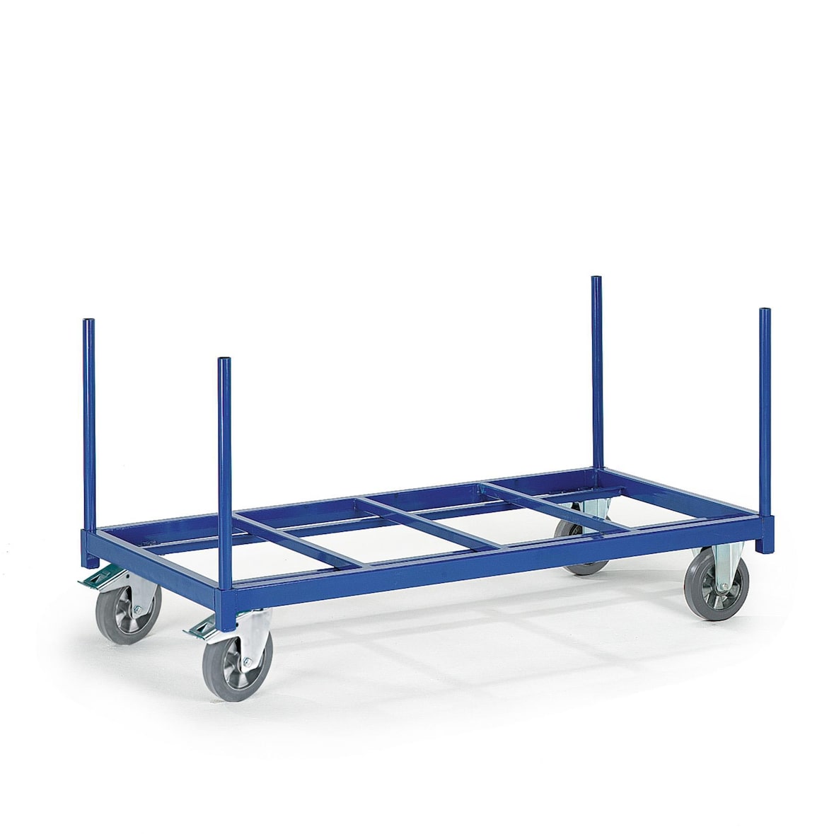 Rollcart Schwerer Rungenwagen (offen) 02-1232, Ladefläche 1300x800mm, Tragkraft 1200 kg, blau