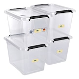 thumbnail of Aufbewahrungsbox mit Deckel 4er Set 19 Liter Kunststoffbox Stapelbox Lagerbox Regalbox