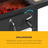 thumbnail of Meat Machine Holzkohlegrill BBQ 45x32,5cm Thermometer Bodenrollen Schwarz