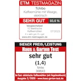thumbnail of Tchibo elektrische Kaffeemühle, eingebaute Waage, Kegelmahlwerk, Schwarz/Silber