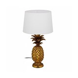 thumbnail of Relaxdays Tischlampe Ananas, moderne Lampe mit Stoffschirm, E27 Fassung, Dekolampe mit Kabel, H x D: 54 x 30 cm, gold
