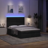 thumbnail of vidaXL Ottoman-Bett mit Matratze & LEDs Schwarz 140x190 cm Stoff