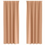 thumbnail of vidaXL Verdunkelungs-Vorhänge mit Ringen 2 pcs Hellbraun 260 x 140 cm