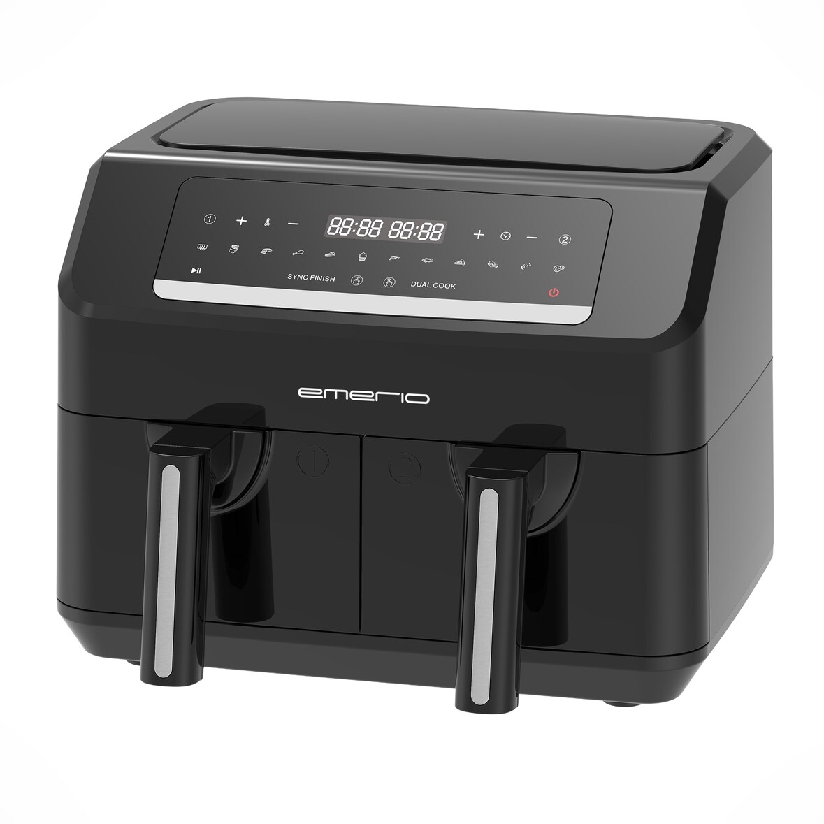 Emerio Doppel-Heißluftfritteuse 2600 W – 2×3,6 L Dual-Zone-Funktion – digitales Display – Timer – Sync-Funktion – AF-130376.1 - Airfryer