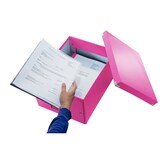thumbnail of Caja de archivo universal Click & Store Mediana (281x200x369 mm), fucsia