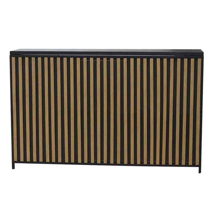 EME Mobiliario Barra Plegable Mallorca Negra - Fabricada Acero