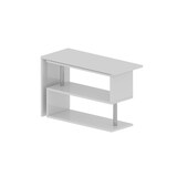 thumbnail of Dmora Schreibtisch Dascagn, Eck-PC-Schreibtisch, Mehrzweck-Bürotisch, 100 % Made in Italy, 120 x 50 x 75 cm, glänzendes Weiß