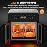 thumbnail of Heißluftfritteuse 23 L XXL | Airfryer mit Doppeltür & Sichtfenster, 15 programme, LED-Touch, Dual-Zone mit herausnehmbarer Trennwand, 2200 W