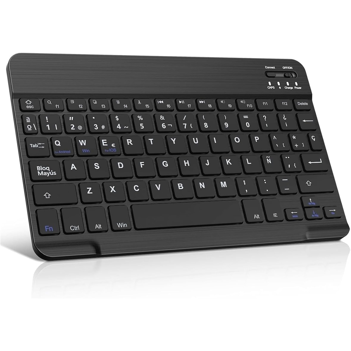 Teclado en Español Inalámbrico para iPad iOS/Tablet Android, de 10 Pulgadas