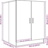 thumbnail of vidaXL Waschmaschinenschrank Räuchereiche 71x71,5x91,5 cm
