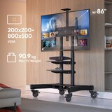 thumbnail of ONKRON Carrello Porta TV Ruote, Altezza per Schermi 50"-86", fino a 90,9 kg, Supporto VESA 800x500, Mobile TV con Ruote TS1881-B Nero