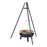 thumbnail of Tarrington House draaibare barbecue Bunbury, staal/zink, 133 x 116 x 167 cm, Ø 66 cm, instelbare kookhoogte: 20 - 80 cm, zwart