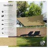 thumbnail of tectake Sonnensegel Sunny, wetterfestes HDPE-Material mit UV-Schutz - 5 x 7 m Sand