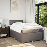 thumbnail of vidaXL Boxspringbett mit Matratze Taupe 120x190 cm Stoff