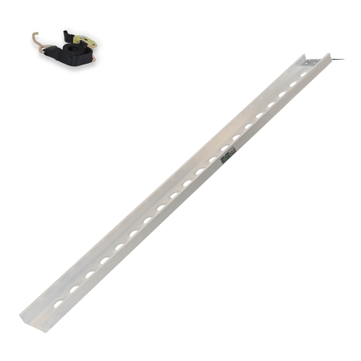 TRUTZHOLM 1 x Alu Auffahrschiene 194 cm Traglast 200 kg Fahrradrampe E-Bike Auffahrrampe starr grau