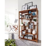thumbnail of WOHNLING Bücherregal MUMBAI Massiv Sheesham 180cm Massivholz Regal Raumteiler Neu