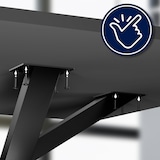 thumbnail of DELUKE® Tischgestell Metall BELD Stahlgestell beschichtet, 72x120x70cm HxBxT| Tischbeine Outdoor Tischfüße Tischuntergestell Schwarz