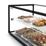 thumbnail of MBH - Neutrale vitrine 55 cm 2 etages voor catering. Neutrale glazen vitrine voor gebak en taarten.