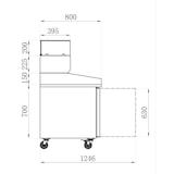thumbnail of Meuble Table Pizza 3 Portes Inox avec Saladette +2° à +8°C