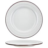 thumbnail of 6x Rome blau & weiß Speiseteller Ø27,5cm Steingut Rauten 6 Personen Essteller