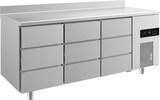 thumbnail of Gastro Kühltisch 9 Schubladen Umluftkühlung Aufkantung, 1865x700x850mm -2/+8°C 474L Edelstahl