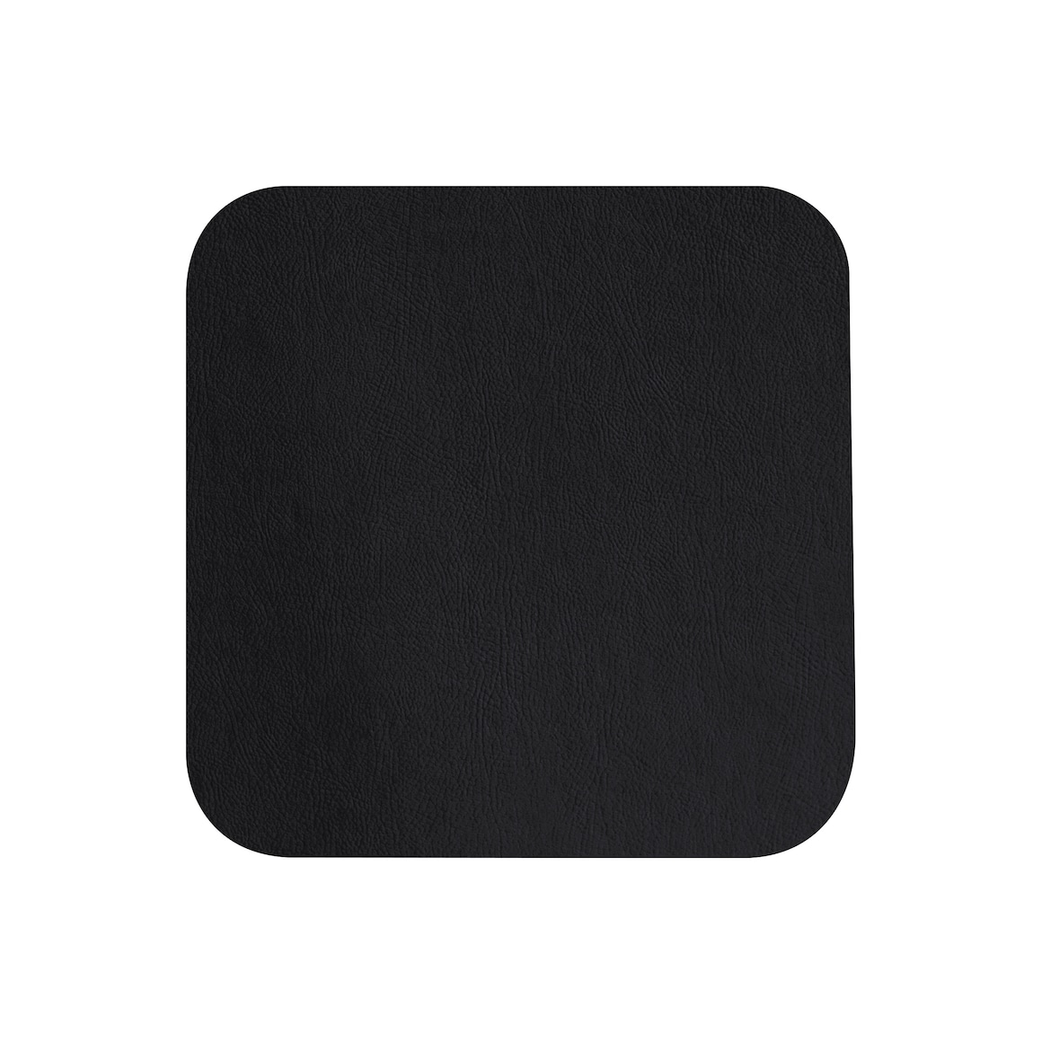 Stil Casa, set 12 sous-verres, polyuréthane, 10x10 cm, couleur noire.