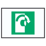 thumbnail of Zum Öffnen im Uhrzeigersinn drehen Symbol A3 (297x420mm) Schild