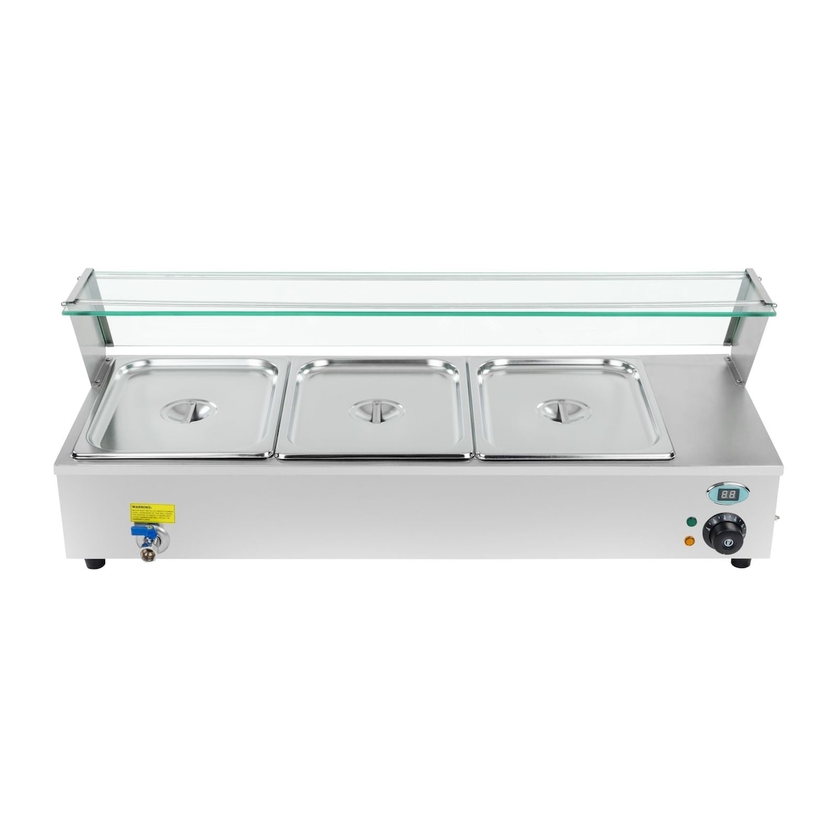 Helloshop26 - Vitrine bain-marie électrique professionnel  3 x GN 1/2 1 300 watts  3614108